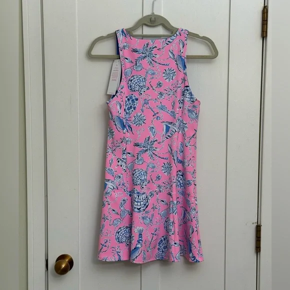 NWT Lilly Pulitzer UPF 50 Luxletic Westley Active Dress Rousseau Barefoot Pink S - Picture 6 of 9